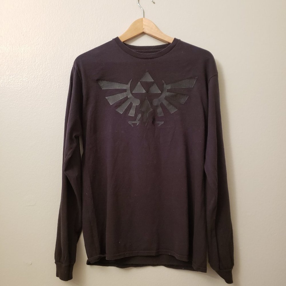 NINTENDO The Legend of Zelda Long Sleeve T-Shirt in Black, Men's Size Medium